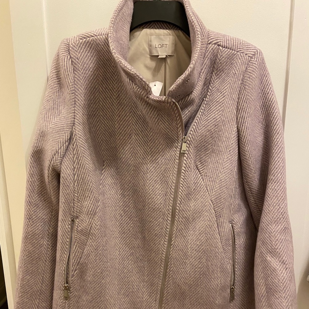 Loft Herringbone Lavender Coat